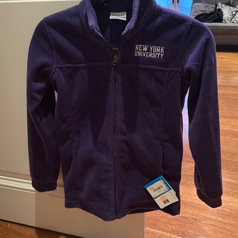 NYU Columbia zip up sweater size M for kids